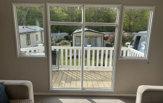 static caravan patio door conversion